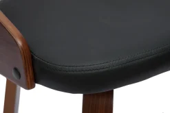 Miliboo Tabouret De Bar-Tabourets de bar design bois foncé et polyuréthane noir 65cm (lot de 2) MANO