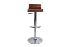 Miliboo Tabouret De Bar-Tabourets de bar design bois foncé noyer et acier chromé (lot de 2) SURF V2
