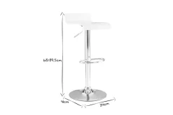 Miliboo Tabouret De Bar-Tabourets de bar design blancs et acier chromé (lot de 2) SURF V2