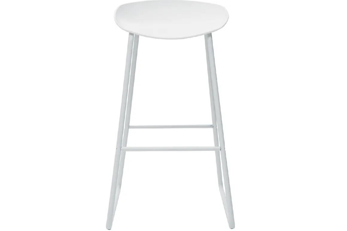 Miliboo Tabouret De Bar-Tabourets de bar design blancs H75 cm (lot de 2) PEBBLE