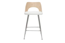 Miliboo Tabouret De Bar-Tabourets de bar design bois et blanc H66.5 (lot de 2) FALCOM