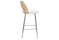 Miliboo Tabouret De Bar-Tabourets de bar design bois et blanc H66.5 (lot de 2) FALCOM