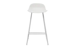 Miliboo Tabouret De Bar-Tabourets de bar design blancs H65 cm (lot de 2) ELLA