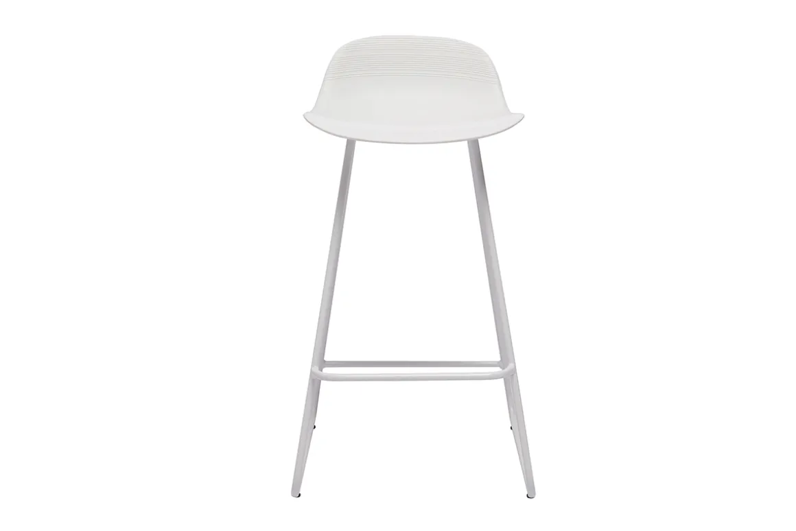 Miliboo Tabouret De Bar-Tabourets de bar design blancs H65 cm (lot de 2) ELLA