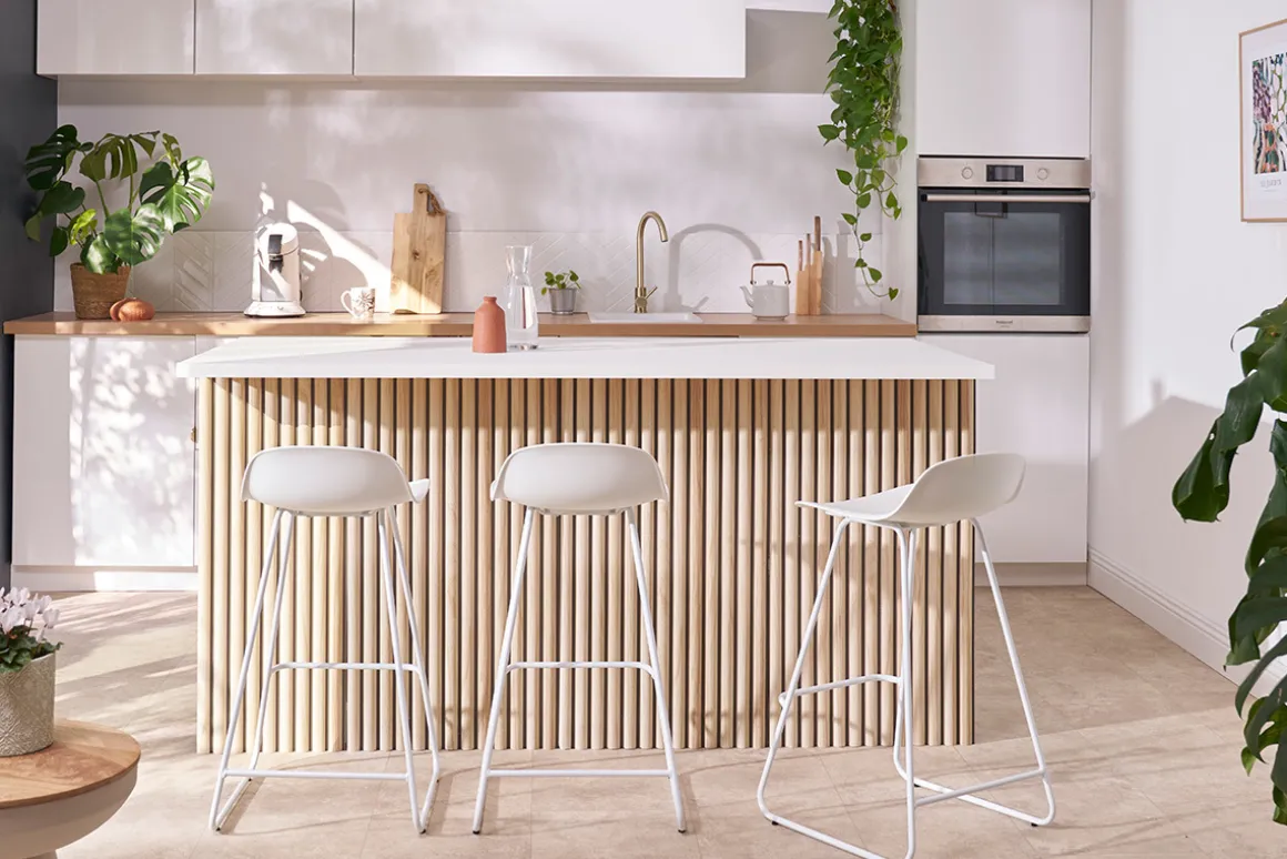 Miliboo Tabouret De Bar-Tabourets de bar design blancs H65 cm (lot de 2) ELLA