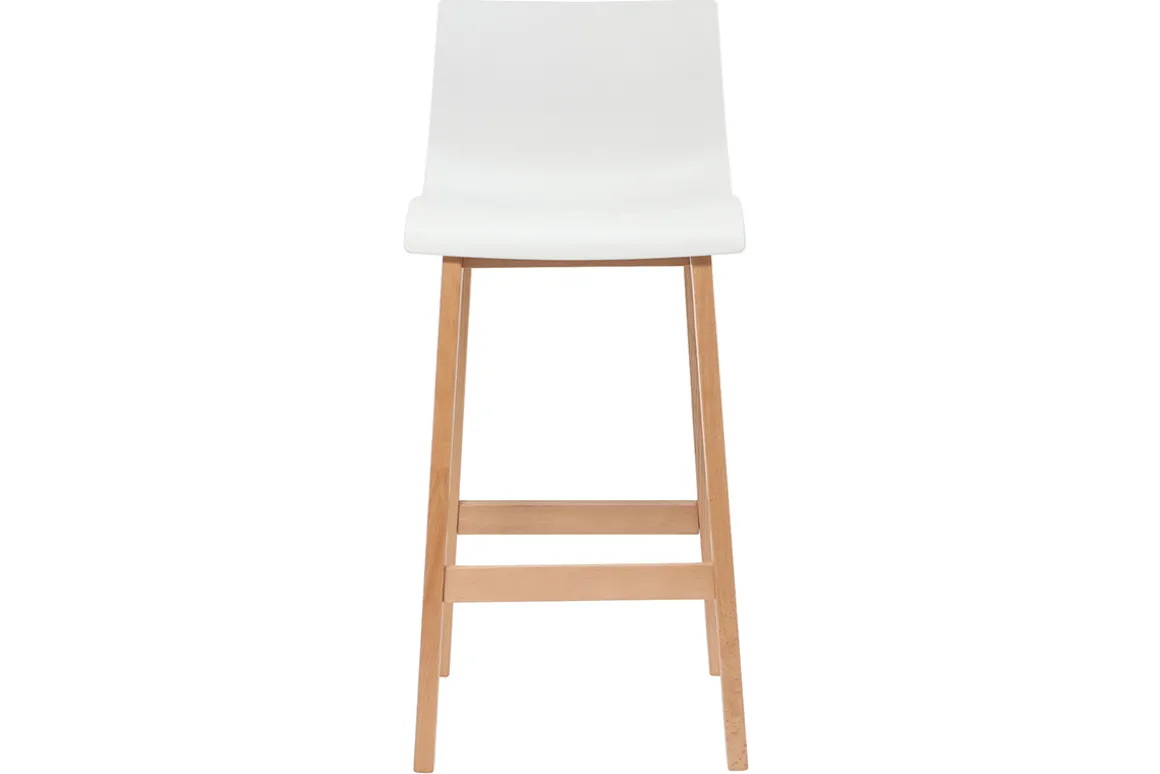 Miliboo Tabouret De Bar-Tabourets de bar design bois et blanc H65 cm (lot de 2) NEW SURF
