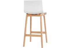 Miliboo Tabouret De Bar-Tabourets de bar design bois et blanc H65 cm (lot de 2) NEW SURF