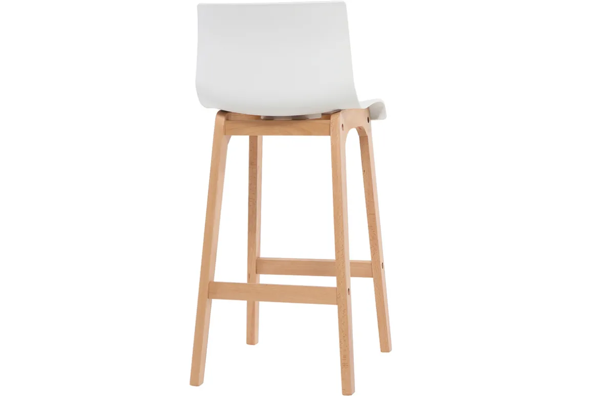 Miliboo Tabouret De Bar-Tabourets de bar design bois et blanc H65 cm (lot de 2) NEW SURF