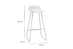 Miliboo Tabouret De Bar-Tabourets de bar design blancs H70 cm (lot de 2) ELLA