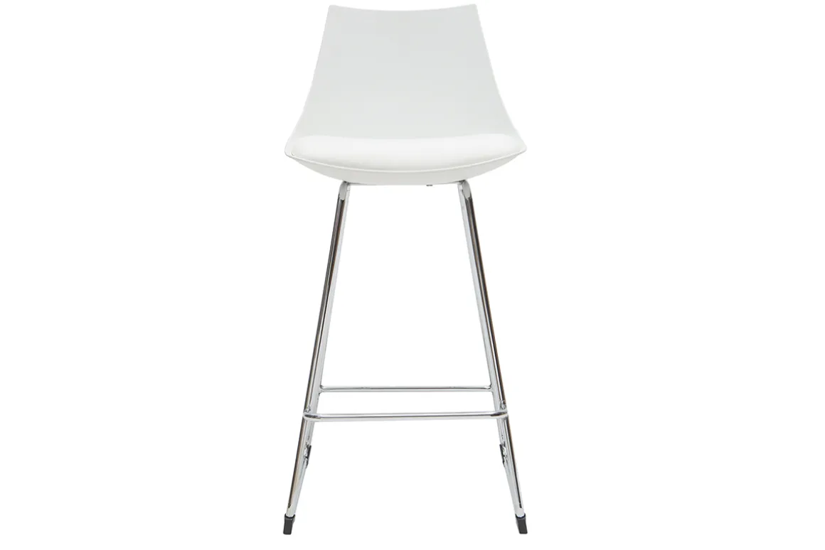 Miliboo Tabouret De Bar-Tabourets de bar design blancs 65 cm (lot de 2) JUNE