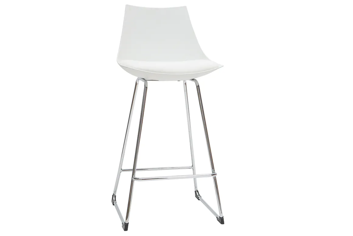 Miliboo Tabouret De Bar-Tabourets de bar design blancs 65 cm (lot de 2) JUNE