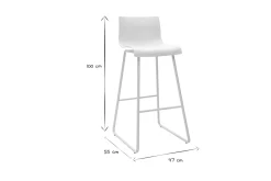 Miliboo Tabouret De Bar-Tabourets de bar design blanc 76 cm (lot de 2) ONA