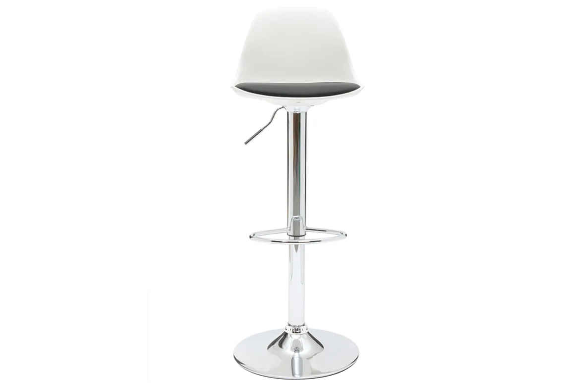 Miliboo Tabouret De Bar-Tabourets de bar design blanc et noir (lot de 2) STEEVY