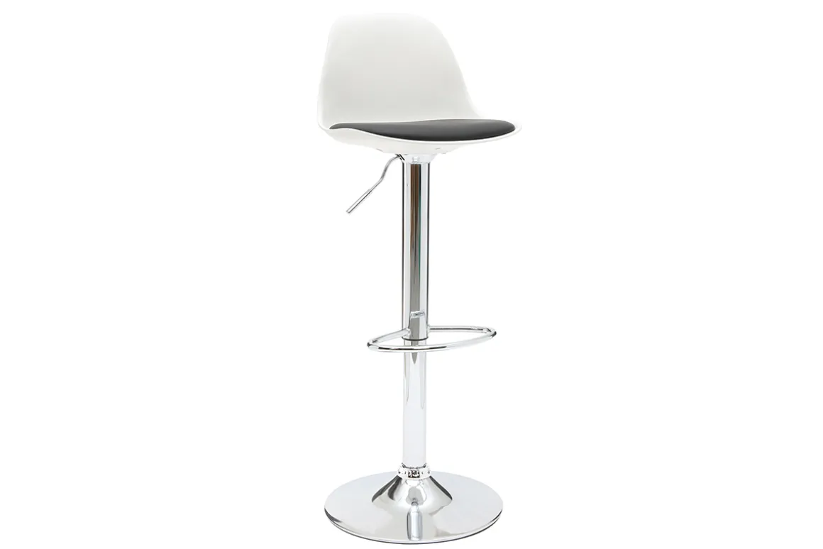 Miliboo Tabouret De Bar-Tabourets de bar design blanc et noir (lot de 2) STEEVY