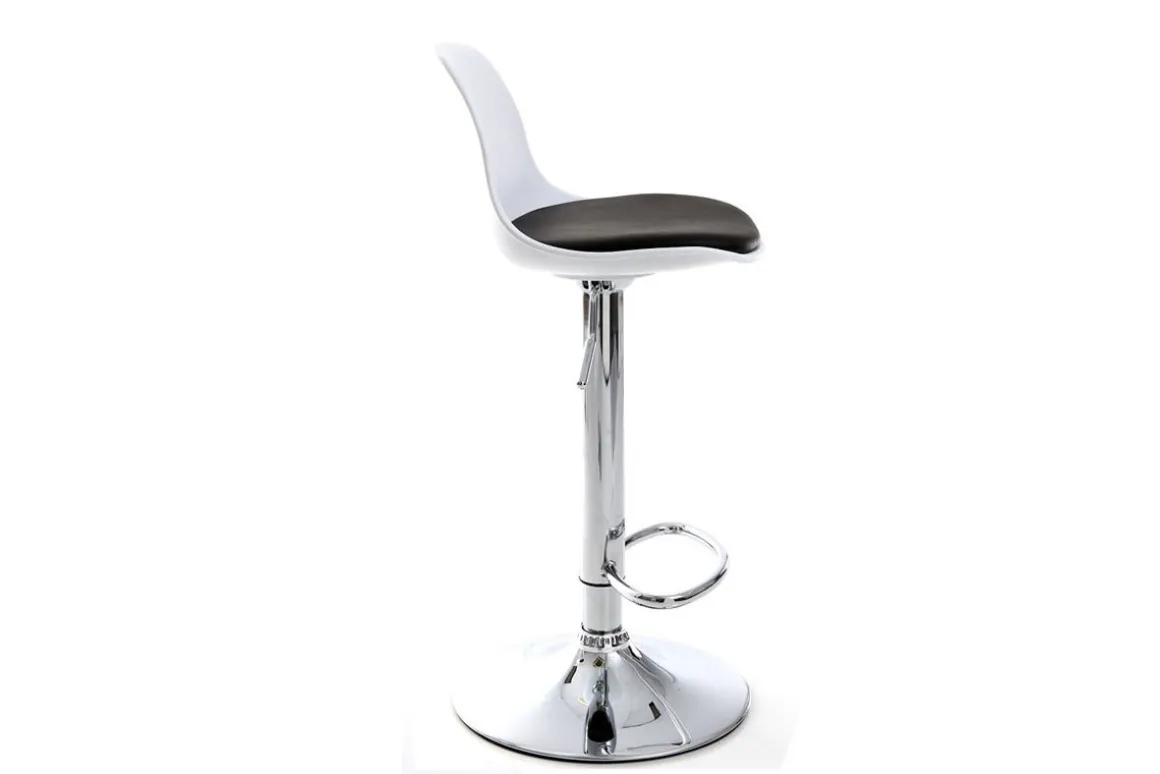 Miliboo Tabouret De Bar-Tabourets de bar design blanc et noir (lot de 2) STEEVY