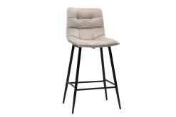 Miliboo Tabouret De Bar-Tabourets de bar design en velours taupe H65 cm (lot de 2) MAXWELL