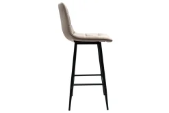 Miliboo Tabouret De Bar-Tabourets de bar design en velours taupe H65 cm (lot de 2) MAXWELL