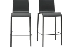Miliboo Tabouret De Bar-Tabourets de bar design empilables noirs H65 cm (lot de 2) KUPA