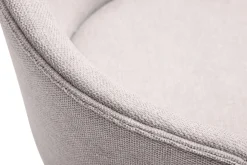 Miliboo Tabouret De Bar-Tabourets de bar design en tissu effet velours texturé beige et métal noir (lot de 2) ROSALIE