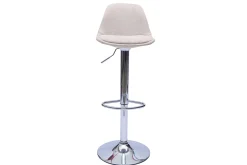 Miliboo Tabouret De Bar-Tabourets de bar design en tissu effet velours texturé beige (lot de 2) STEEVY