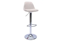 Miliboo Tabouret De Bar-Tabourets de bar design en tissu effet velours texturé beige (lot de 2) STEEVY