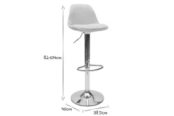 Miliboo Tabouret De Bar-Tabourets de bar design en tissu effet velours texturé beige (lot de 2) STEEVY