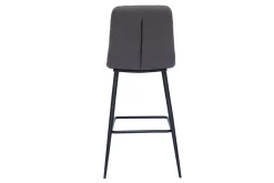 Miliboo Tabouret De Bar-Tabourets de bar design en tissu gris et métal H65 cm (lot de 2) ESCAPE