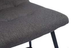 Miliboo Tabouret De Bar-Tabourets de bar design en tissu gris et métal H65 cm (lot de 2) ESCAPE