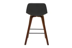 Miliboo Tabouret De Bar-Tabourets de bar design gris foncé et noyer H65 cm (lot de 2) NONIE