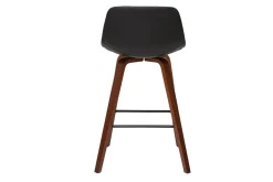 Miliboo Tabouret De Bar-Tabourets de bar design noir et noyer H65 cm (lot de 2) NONIE