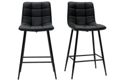 Miliboo Tabouret De Bar-Tabourets de bar design noirs H65 cm (lot de 2) MAXWELL