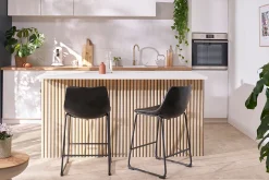 Miliboo Tabouret De Bar-Tabourets de bar design noir H61 cm (lot de 2) NEW ROCK