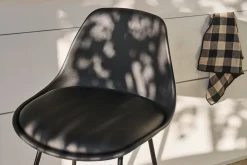 Miliboo Tabouret De Bar-Tabourets de bar design noirs pieds métal 65 cm (lot de 2) FRANZ