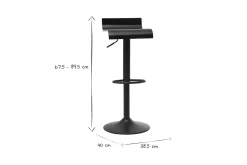 Miliboo Tabouret De Bar-Tabourets de bar design noirs (lot de 2) SURF