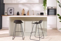 Miliboo Tabouret De Bar-Tabourets de bar design noirs H65 cm (lot de 2) ELLA