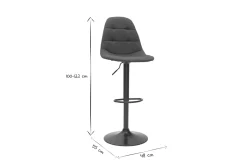 Miliboo Tabouret De Bar-Tabourets de bar design réglables noirs (lot de 2) COX