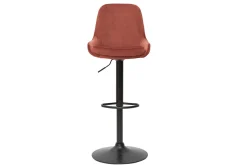Miliboo Tabouret De Bar-Tabourets de bar design réglables velours rouge tomette (lot de 2) HOLO