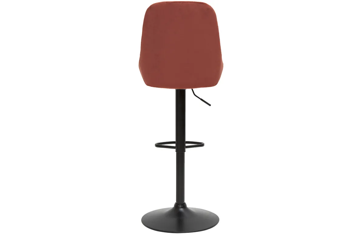 Miliboo Tabouret De Bar-Tabourets de bar design réglables velours rouge tomette (lot de 2) HOLO