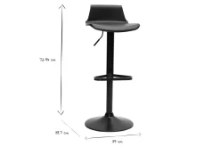 Miliboo Tabouret De Bar-Tabourets de bar design réglables noirs 360° (lot de 2) KRONOS