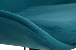 Miliboo Tabouret De Bar-Tabourets de bar design réglables velours bleu pétrole (lot de 2) HOLO