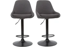 Miliboo Tabouret De Bar-Tabourets de bar design réglables gris foncé (lot de 2) HOLO