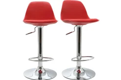 Miliboo Tabouret De Bar-Tabourets de bar design rouges (lot de 2) STEEVY