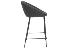 Miliboo Tabouret De Bar-Tabourets de bar design tissu gris foncé 65 cm (lot de 2) SHERU