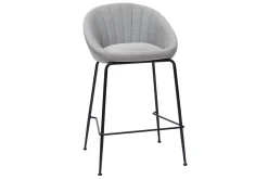 Miliboo Tabouret De Bar-Tabourets de bar design tissu gris clair 65 cm (lot de 2) SHERU