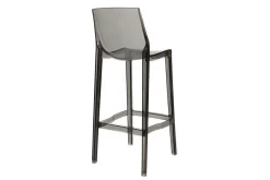 Miliboo Tabouret De Bar|Chaise De Jardin-Tabourets de bar design transparents gris intérieur - extérieur H75 cm (lot de 2) YLAK