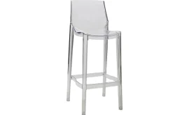 Miliboo Tabouret De Bar|Chaise De Jardin-Tabourets de bar design transparents intérieur - extérieur H75 cm (lot de 2) YLAK