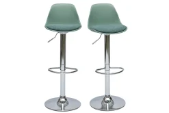 Miliboo Tabouret De Bar-Tabourets de bar design vert de gris (lot de 2) STEEVY