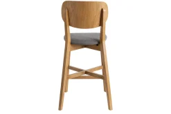 Miliboo Tabouret De Bar-Tabourets de bar en bois clair chêne et tissu gris chiné H65 cm (lot de 2) LUCIA