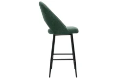 Miliboo Tabouret De Bar-Tabourets de bar en tissu effet velours texturé vert H65 cm (lot de 2) COSETTE