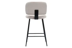 Miliboo Tabouret De Bar-Tabourets de bar en tissu velours taupe et métal noir H70 cm (lot de 2) ATRIUM